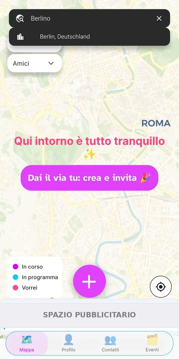 Ricerca di una città sulla mappa di orbiTome