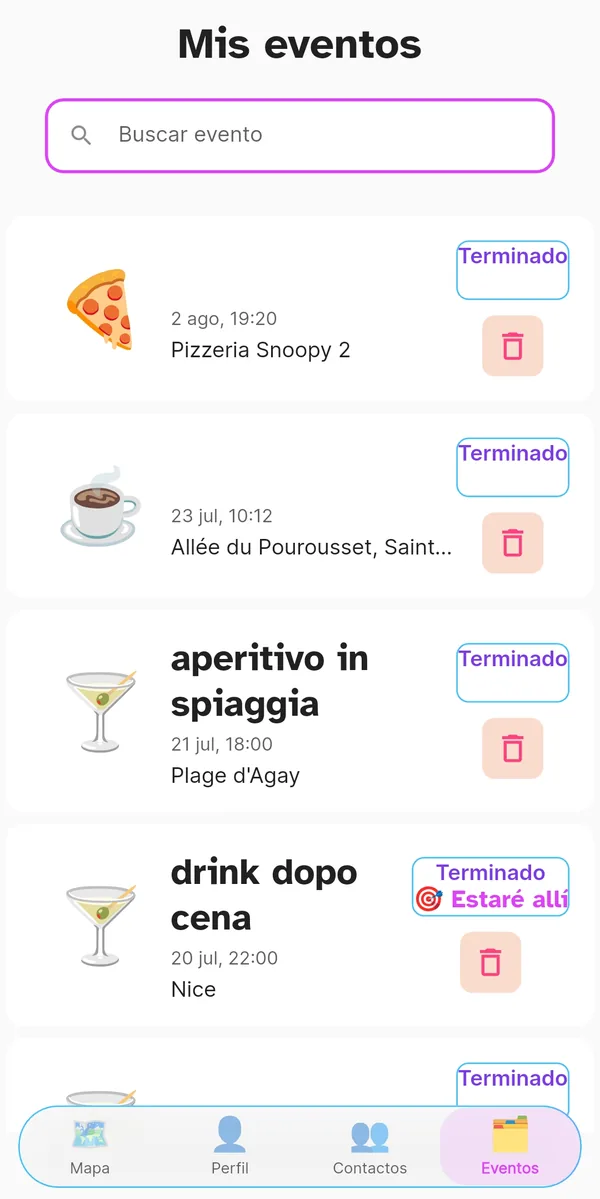 Archivo de eventos concluidos