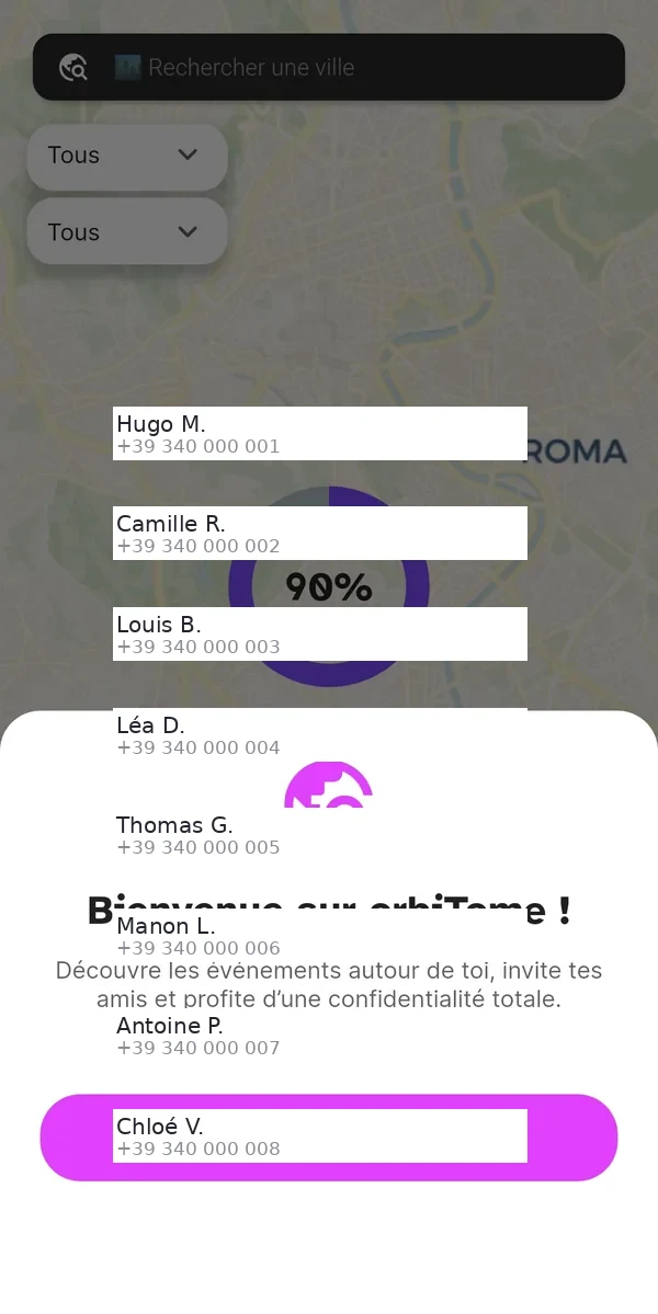 Recherche automatique des amis en cours