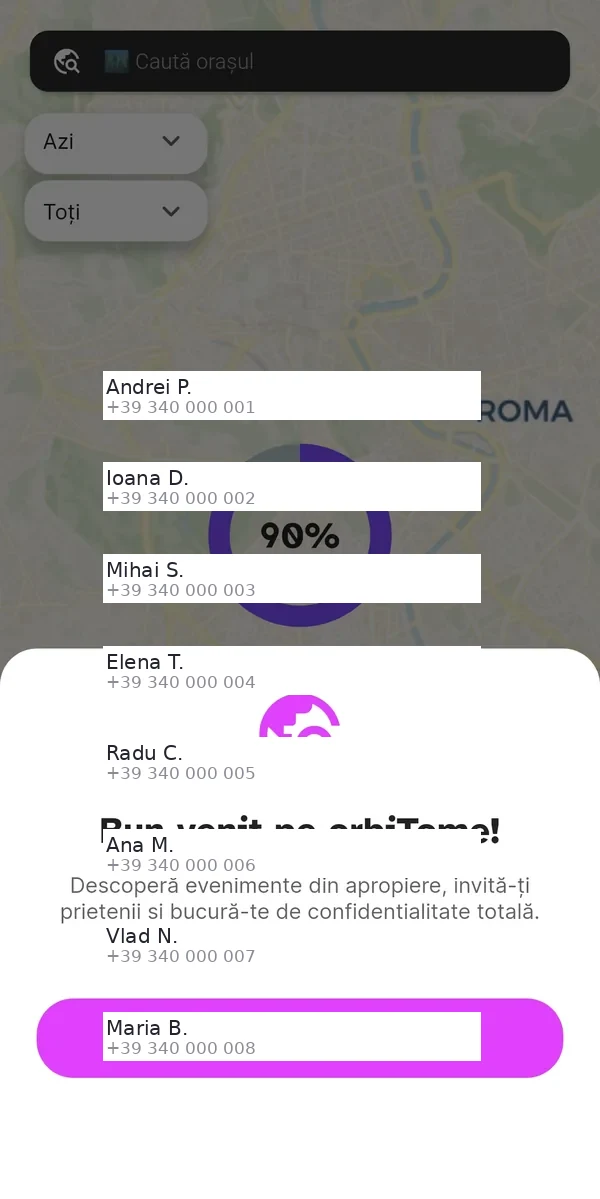 Căutare automată a prietenilor în curs