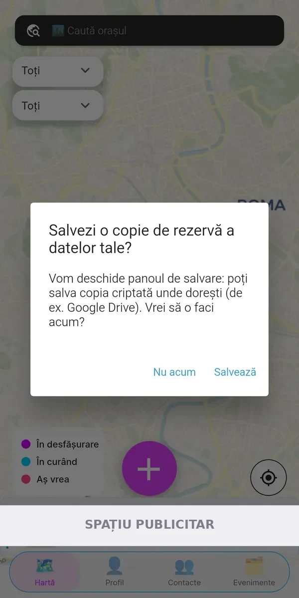 Pagina principală orbiTome fără evenimente în apropiere