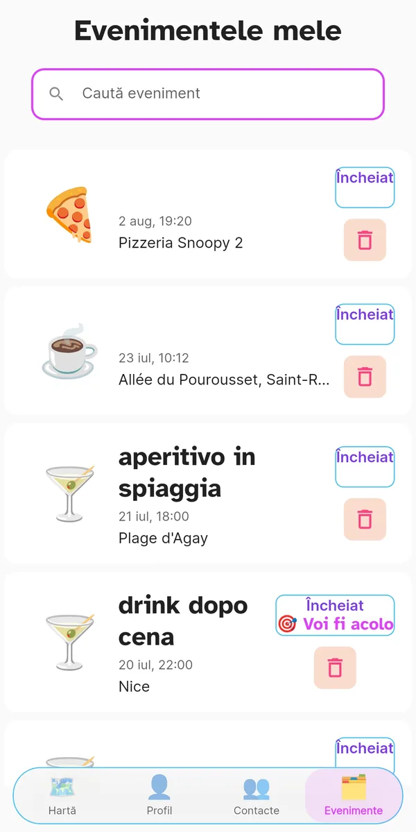 Arhiva evenimentelor încheiate
