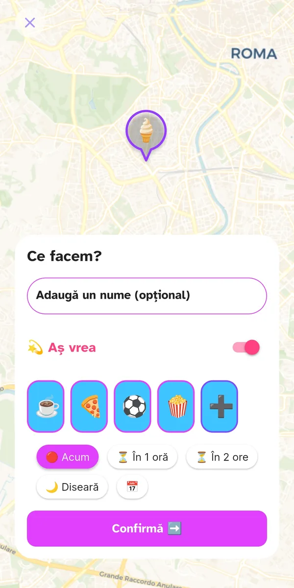 Comutatorul Aș vrea activ la crearea evenimentului