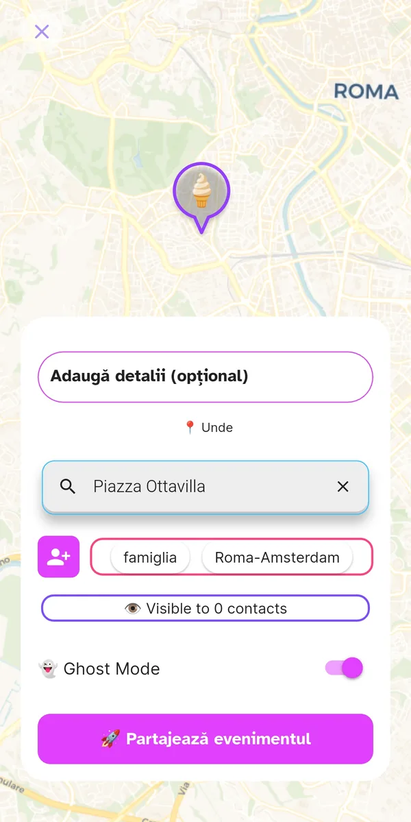 Ghost Mode activ, eveniment vizibil doar invitaților