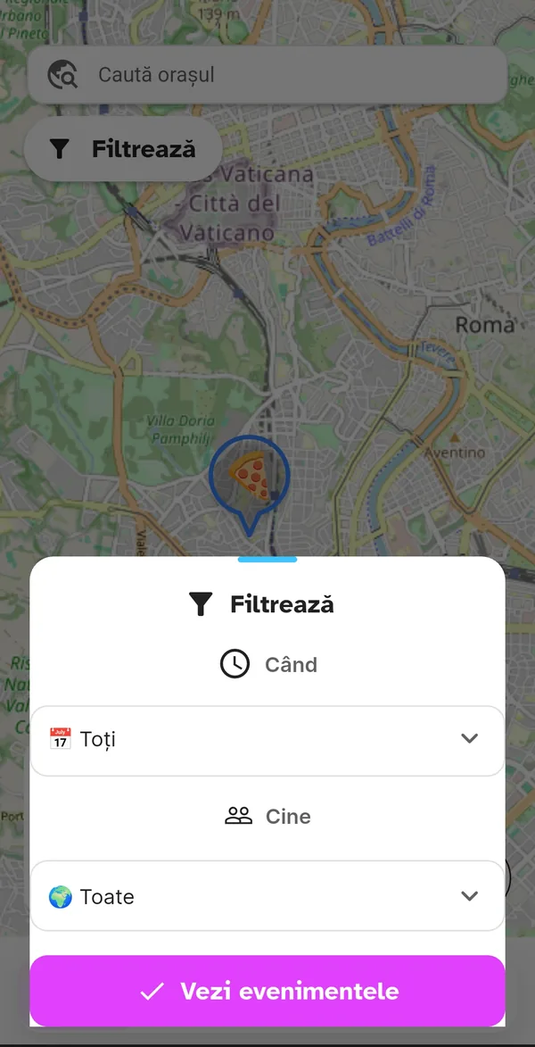 Panoul Filtrează cu filtrele Când și Cine
