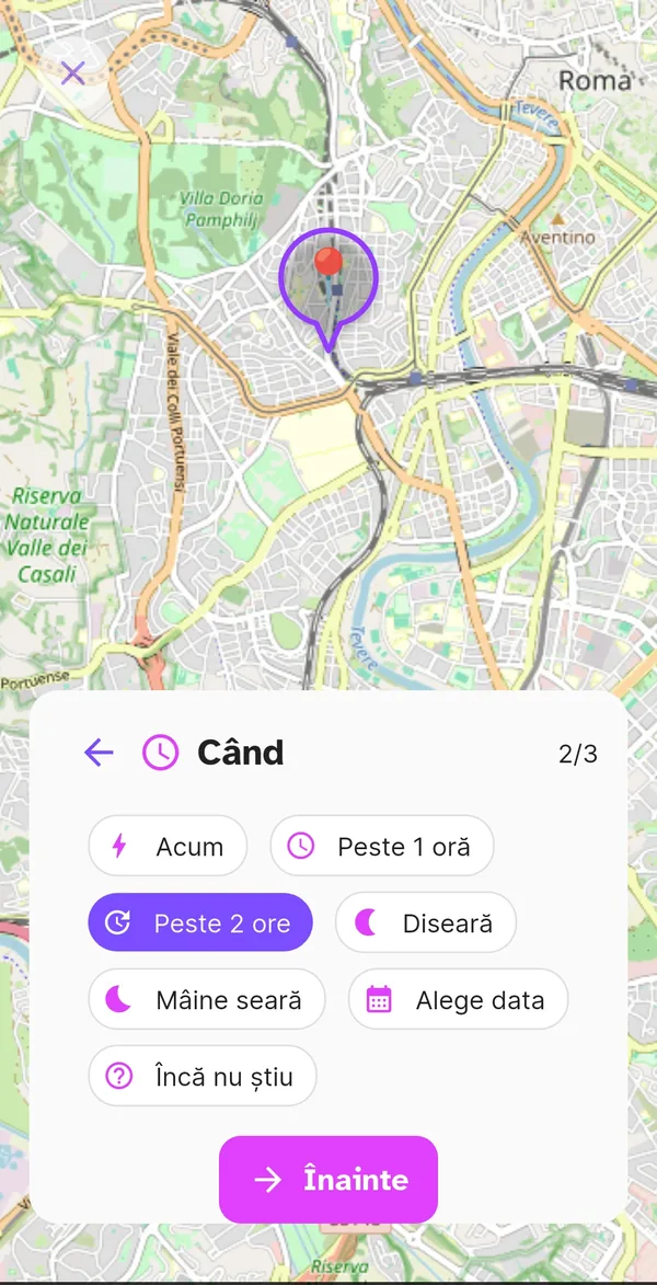 Al doilea pas al creării evenimentului: Când